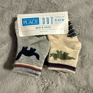 The Children's Place Gray and Cream Patterned Socks